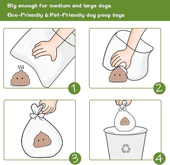 Dog Poo Bags Biodegradable -1160 Count/58 Refill Rolls Waste Bags, Extra Strong Thick Poo Bags for Dogs, Pet - Sented