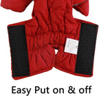 Reversible Dog Coats for Large Dogs Waterproof Warm Dog Jacket for Cold Winter,Red XL