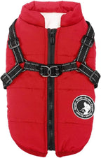 Gyuzh Dog Coat with Harness Puppy Coats Small Dog Harness Jacket Winter Waterproof Jackets for Smal Medium Large Dogs