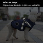 Dog Winter Coat,Warm Jacket Paded Fleece Pet Vest with Built in Harness, Windproof Reflective Cozy Adjustable Snow Pet Coat Clothes with Zipper for Small Medium Dogs