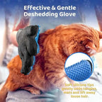 Pet Grooming Gloves for Dogs & Cats (2 Pack) – Deshedding Hair Remover Mitts with Soft Silicone Massage Bristles – Dual-Sided Grooming & Bathing Gloves for Long & Short Hair Pets –