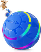 Petbobi Active Rolling Ball for Dogs - 2025 New Upgrade 2 Modes Interactive Dog Toys, USB Rechargeable Motion Activated Self Moving, Durable Pet Ball for Small Medium Large Breeds, LED Light, Blue