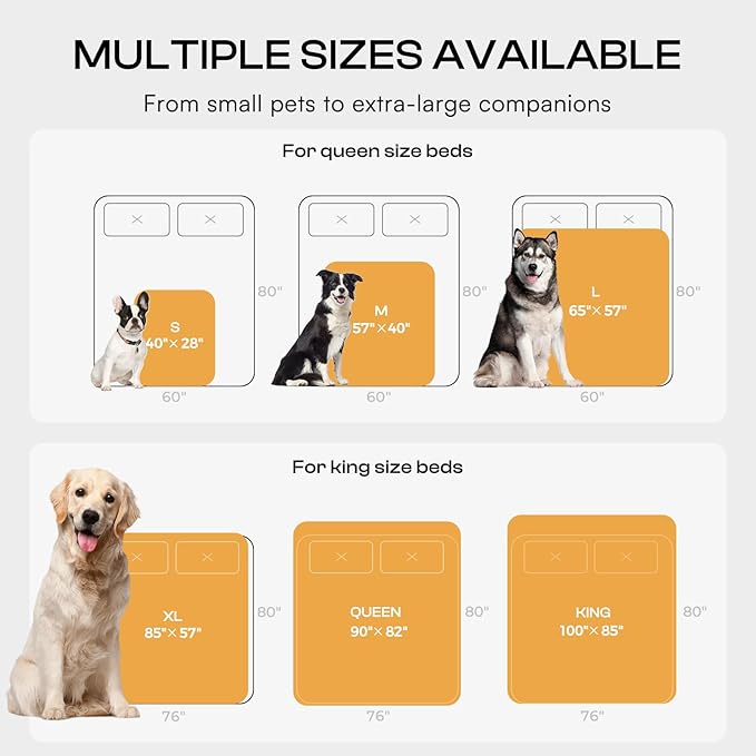 Waterproof Pet Blanket, Liquid Pee Proof Dog Blanket for Sofa Bed Couch, Reversible Sherpa Fleece Furniture Protector Cover for Small Medium Large Dogs Cats, Khaki Queen Size（90" x 82"）
