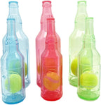 Wine Bottle Dog Toy, Fun Interactive Cute Squeaky Dog Toys with Tennis Ball Inside, Ideal for Large/Medium/Small Dogs to Fetch Games and Bonding Time, Not for Heavy Chewers, Medium-Red