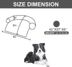Calming Dogs/Cats Bed Mats, Dog Pad Washable Removable Couch Cover, Plush Long Fur Mat for Pets, Waterproof Lining, Perfect for Small, Medium and Large Dogs and Cats (Dark Gray, 41"x37")