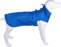 Adjustable Waterproof Dog Raincoat for Dogs,Lightweight Pet Rain Jacket Puppy Clothes with Reflective Strip for Small Medium Large Dogs (Blue, XX-Large)