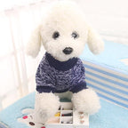 Idepet Pet Dog Classic Knitwear Sweater, Fleece Coat for Small,Medium Dog,Warm Pet Dog Cat Clothes,Soft Puppy Customes 2 Color (XS, Navy)
