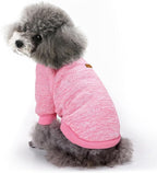 2 Pieces Pet Dog Classic Knitwear Sweater, Fleece Coat for Small,Medium Dogs,Warm Pet Dog Cat Clothes,Soft Puppy Customes for Chihuahua Yorkshire Tzu (Pink Purple,XS)