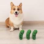3 Pack Squeaky Dog Toys for Medium Dogs, Soft Latex Squeaky Dog Ball, Cute Funny Squeak Crunchy Pickle Pet Toys
