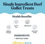 hotspot pets All-Natural Braided Beef Gullet Sticks (5 Pack) Grass-Fed, 6'' Braided Esophagus Jerky Treats - Rich in Glucosamine & Chondroitin for Joint Health – Rawhide-Free Dog Chews