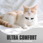 AirTag Cat Collar, Ultra Elastic Cat Tracker Collar, Airtag Holder Compatible with Apple Air Tag, [Lightweight & Scratch Resistant] Adjustable Stepless GPS Pet Collar for Cats Kittens, Black
