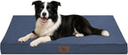 Outdoor Dog Bed for Medium Dogs, Waterproof Dog Crate Mat Orthopedic Egg Crate Foam Pet Bed with Washable Removable Oxford Cover, Navy