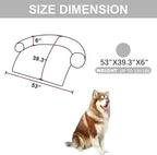 Calming Dogs/Cats Bed Mats, Dog Pad Washable Removable Couch Cover, Plush Long Fur Mat for Pets, Waterproof Lining, Perfect for Small, Medium and Large Dogs and Cats (Light Gray, 53"x39")