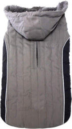 Fleece Dog Hoodie for Large Dogs Super Warm Doggie Jacket for Cold Winter Dog Coats,Grey XL