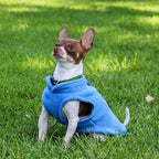 JACKO & CO - Fleece Vest Dog Sweater with Leash Ring - Soft, Warm & Lightweight Pullover Coat for Small & Medium Dogs, Puppies & Cats - Cozy Fall/Winter/Spring Pet Jacket (Blue, X-Small 2-4lbs)