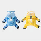 Full Coverage Small Dog Raincoat, Waterproof with Four-Leg Protection, Ideal for Teddy Bears, Includes Waterproof Mini Backpack (Yellow, X-Large(Suggest Weight 13.2-16.6lb))