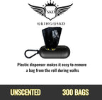Dog Poop Bags, 20 Rolls (300 Bags) Value Pack Dispenser, Walking and Training Puppy Accessories, Hands-Free Carrier, Supports Small, Medium, Large Breeds. Committed to Give Back to Charity