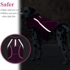 VIVAGLORY Frostfit Dog Coat, Dog Jacket for Winter & Cold Weather, Warm Fluffy Fleece Lined Water Resistant Reflective for Puppy, Coat with Velcro Fastening & Leash Hole, S, Fuchsia