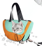 Adjustable Cat Bathing Bag Anti-Bite & Anti-Scratch Bath Washing Mesh Grooming Bag Shoulder Pet Carrier Hands-Free Bag for Small Cats