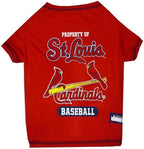 MLB Saint Louis Cardinals Dog T-Shirt, X-Small. - Licensed Shirt for Pets Team Colored with Team Logos. - Premium Stretchable Materials for The Comfort of Your Dog & cat.
