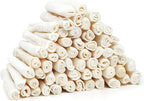 MON2SUN Dog Rawhide Rolls Twist Sticks 6.5 Inch Chew Treats Natural Flavor 60 Count for Puppy and Small Dogs