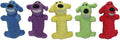 Multipet Loofa Dog 'The Original' Assorted Colors (Purple, Red, Green, and Blue) 6" Dog Toy