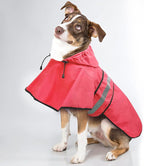 Candofly Dog Raincoat Hooded Poncho - Adjustable Waterproof Dog Rain Jacket Lightweight Reflective Dog Rain Coat Pet Slicker for Small Medium Large Dogs (X-Large, Bright Red)