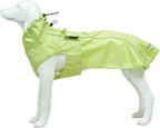 Waterproof Dog Raincoat with Reflective Strip, Adjustable Breathable Rain Coat Jacket with Leash Hole for Dogs (Light Green, X-Large)