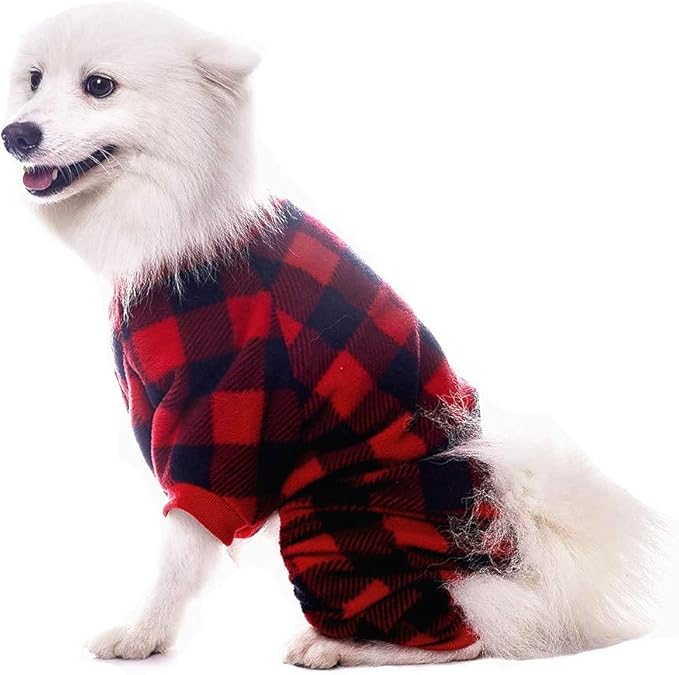 SCENEREAL Dog Pajamas for Large Sized Dogs - Soft Pet Sweater Clothes Pjs, Warm Comfy Puppy Coat Onesie Outfits for L XL XXL Doggie Winter, Holiday Christmas Dog Costume Jammies