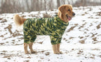 ROZKITCH Camo Dog Jacket Fleece Pullover Pajamas, Pet Windproof Warm Cold Weather Jacket Vest with Luminous Zipper, Jumpsuit Apparel Outfit Clothes for Small Medium Large Dog Camo L