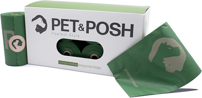 100% Certified Biodegradable Poop Bags - ASTM D6400 & OK Compost Approved, 120 Count (8 Rolls) - Leak-Proof, Extra Thick, Unscented, Plant-Based Doggy Poop Bags for Large & Small Dogs