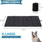 BDEUS 51x35In Extra Large Size Outdoor Dog Bed, Waterproof & Portable Camping Travel Pet Mat, Easy to Clean, Washable Odor Resistant Pet Cooling Pad (Black)