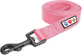 Pawtitas 6 FT Solid Color Leash for Puppy and Dog Training - Extra Extra Small, Millennial Pink