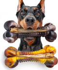 Dog Chew Toys for Aggressive Chewers, 2Pack Indestructible Dogs Bone Toy for Large Small Medium Breeds, Durable Tough Nylon Dog Toys To Keep Them Busy, Puppy Teething Dogs Toy Bone, Beef&Bacon Flavor
