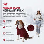Tuff Pupper Dog Hoodie | Premium Quality 100% Organic Cotton | Ultra Soft Interior for Superior Comfort | Elastic Cuffs & Drawstring for Warmth | Stretch Fit Suitable for All Breeds (Red, XXS)