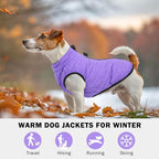 SCENEREAL Warm Dog Jacket - Winter Coat with Harness, Waterproof, Fleece Puffer Vest Windproof Snow Clothes for Small to Medium Dogs
