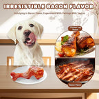 Magicorange Dog Chew Toys for Aggressive Chewers, Nylon Durable Dog Toys, Bacon Flavored Tough Chew Toys (1 Pack)