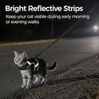 Cat Harness and Leash Escape Proof Kitten Harness Cat Leash for Walking Travel Service Cat Vest, Grey, XX-Large