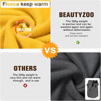 BEAUTYZOO Dog Fleece Vest Sweater Winter Jacket for Small and Medium Dogs with D-Ring Leash Cold Weather Coat Hoodie for XS S M Dogs Boy or Girls, Yellow L