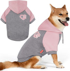 KYEESE Dog Hoodie Stretchy Dogs Winter Coat for Cold Weather Soft Dog Clothes for Small Dogs Pet Sweatshirt with Drawstring Comfort Cat Sweater Warm Pet Clothes Cat Coat with Leash Hole
