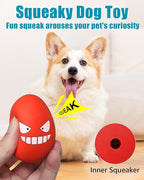 Dog Toys Squeaky, Funny Puppy Balls Pet Toy Pack, Interactive Latex Rubber Squeak Egg Ball for Puppies Small Medium Breed Dogs