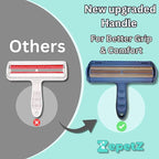 Pet Hair Remover Roller – Reusable Self-Cleaning Fur Removal Tool for Dogs & Cats – Ergonomic & Eco-Friendly Lint Roller for Couch, Carpet, Bed, Car Seat & More (Blue)