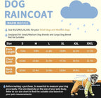 Dog Raincoat with Transparent Hood, Waterproof Jacket for Small Dogs with Snap-Button Chest, Leash Hole & Hook-and-Loop Cuffs Sleeves, Back Pocket for Treats (Blue, Medium)