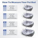 INVENHO Dog Bed for Small Dogs - Washable, Orthopedic, Calming & Warming - Durable Pet Bed with Anti-Slip Bottom (25"x21"x8")