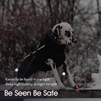IECOii Extra Warm Dog Coat - Reflective, Adjustable Winter Jacket with Buckle & Turtleneck for Small to Extra Large Dogs