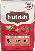 Nutrish Dry Dog Food, Real Beef, Pea & Brown Rice Recipe Whole Health Blend for Adult Dogs, 40 lb. Bag, Packaging May Vary (Rachael Ray)