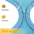 Dog Harness Small Sized and Leash Set, Dog Harness with Leash Set, Comfortable Air Mesh Dog Vest Harness with Reflective Strip, Reflective for Safe Easy Walking Dogs, Cats, Blue S