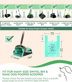 AYOTEE Extra Large Dog Poopper Scooper Bags, 95 Count Heavy Duty Compostable Dog Poop Bags with Handles, Poop bags for Dogs Biodegradable, Pet Waste Bags for Swivel Bin & Rake Pooper Scooper