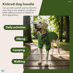 Basic Dog Hoodie, Premium Dog Sweater Pullover, Soft & Comfy Cotton Pet Clothes Hoodies with Hat and Leash Hole, Doggy Puppy Sweatshirt Coat for Small Medium Large Dogs - Army Green (Small)