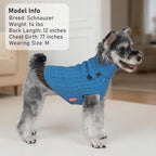 KYEESE Dog Sweater Stretchy Knitwear Cat Clothes Comfy Pet Coat for Fall Winter Cold Weather Warm Turtleneck Small Dogs Sweater with Gingham Patchwork Soft Pullover Dog Sweaters for Small Dogs Male